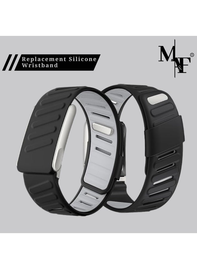 M.A&F's WHOOP 5.0 Band, Comfort Durable Silicone Wristband, Soft Silicone Sports Loop Strap for Men & Women, with U Shapped Connector (Black) - Image 1